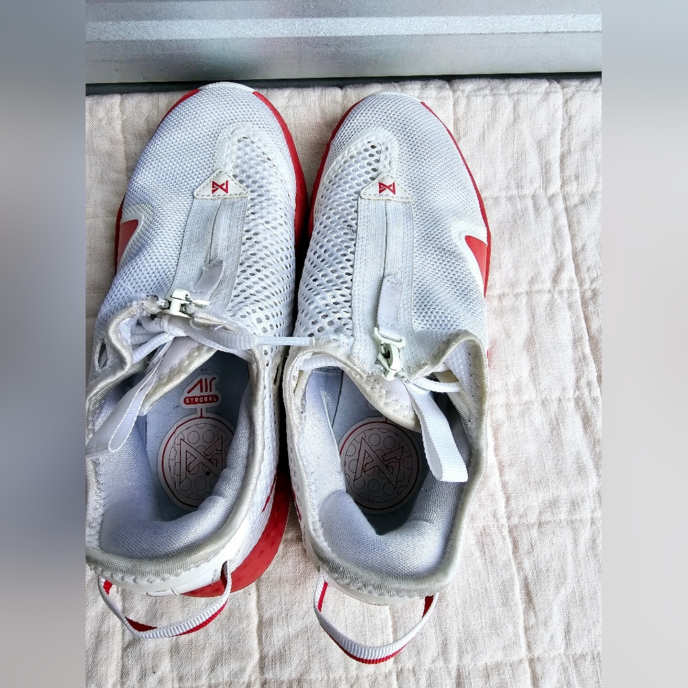 NIKE PG 4 TB PAUL GEORGE TEAM BASKETBALL WHITE RED Men:Sz 7.5 Women:Sz 9 - Picture 5 of 7